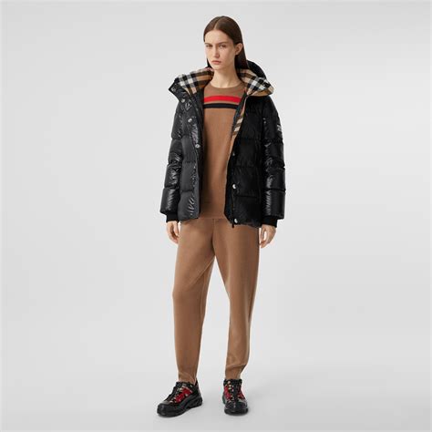 logo appliqué detachable hood puffer coat burberry|Women’s Puffer Jackets .